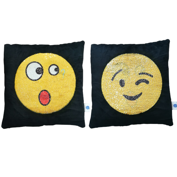 Cuscino smile stupito e occhiolino