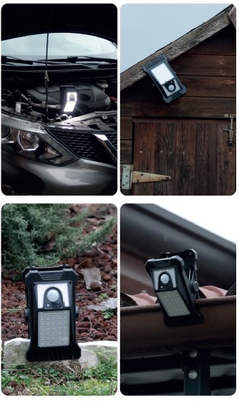 Lampada solare con clip luce