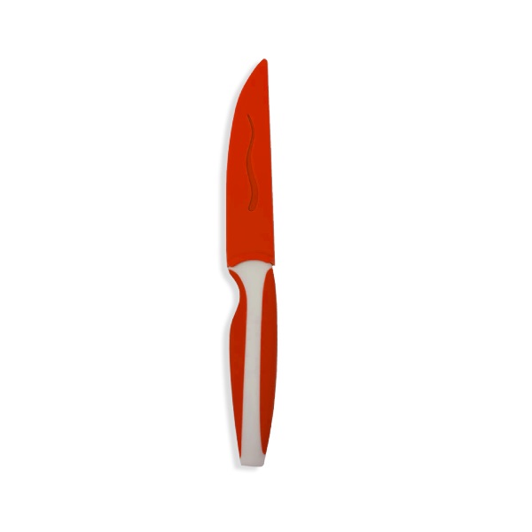 Coltello per carne rosso con custodia