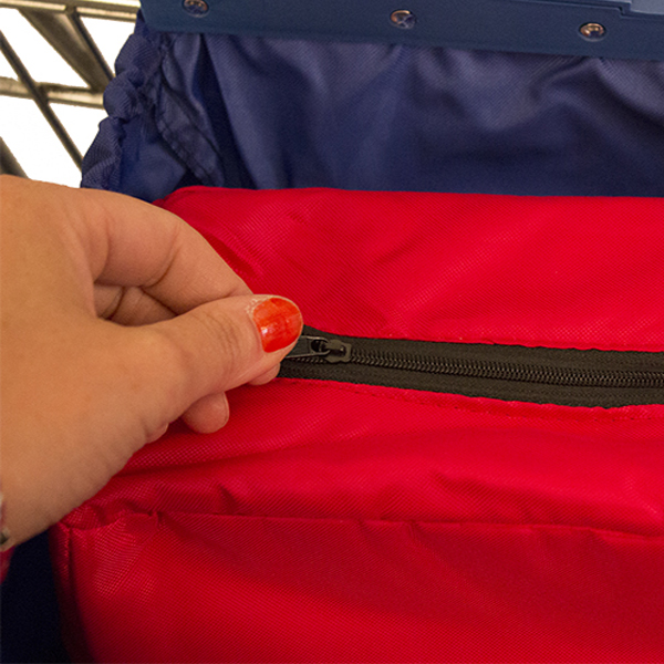 Baggy life magnum blu particolare chiusura scomparto termico rosso
