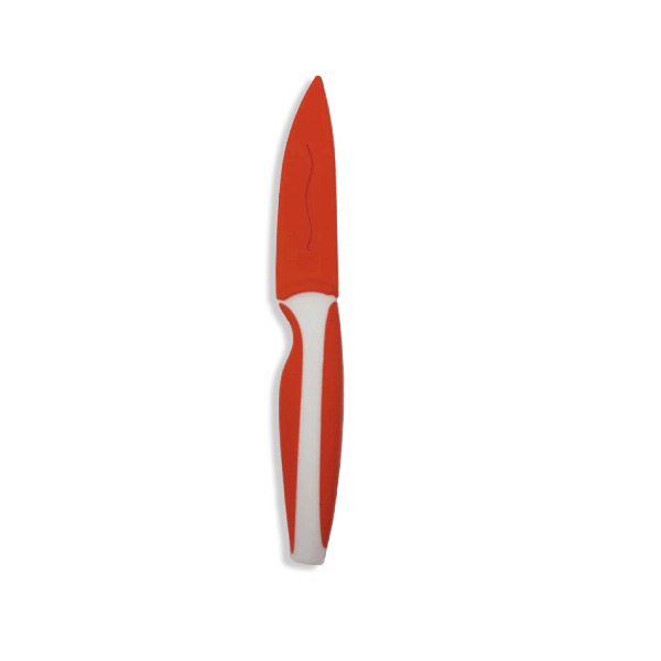 Coltello per pelare rosso con custodia