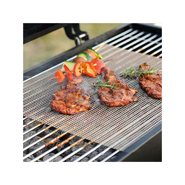 Rete rettangolare per griglia con carne