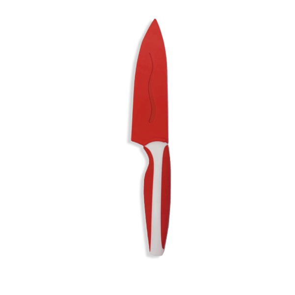 Coltello chef piccolo rosso con custodia